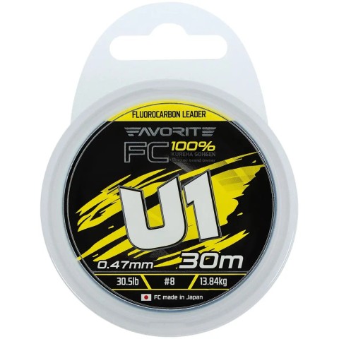 Флюорокарбон Favorite U1 FC 30m #8.0/0.47mm 30.5lb/13.84kg