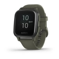 Смарт-годинник Garmin Venu Sq Music Edition темно-зелений із сірим безелем