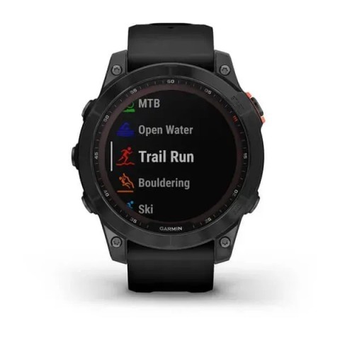 Смарт-часы Garmin fenix 7 Solar сланцево-серые с черным ремешком