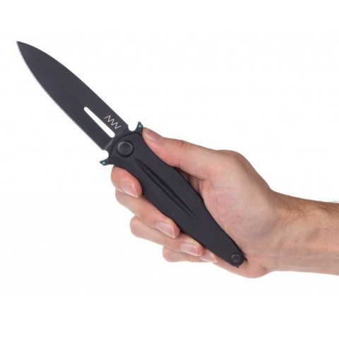 Ніж Acta Non Verba Z400 (stonewash, liner lock, plain, sleipner), DCL/чорний