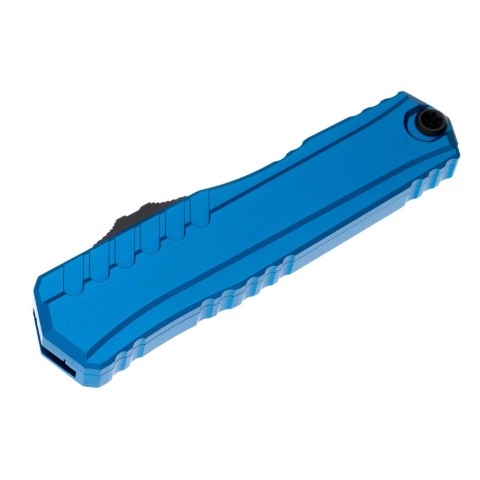 Нож Microtech Cypher II D/E OTF, черный клинок, голубая рукоять