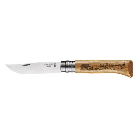 Ніж Opinel №8 VRI Animalia Кабан, дуб (002331)