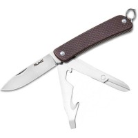 Багатофункціональний ніж Ruike Criterion S31, (5.3 см) 12C27 / G10 коричневий, 6 інстр.