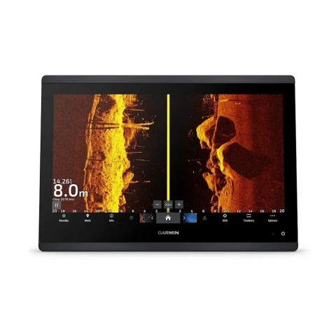 Картплоттер Garmin GPSMAP 1623xsv SideVü, ClearVü та традиційний CHIRP-сонар з базовою картою світу