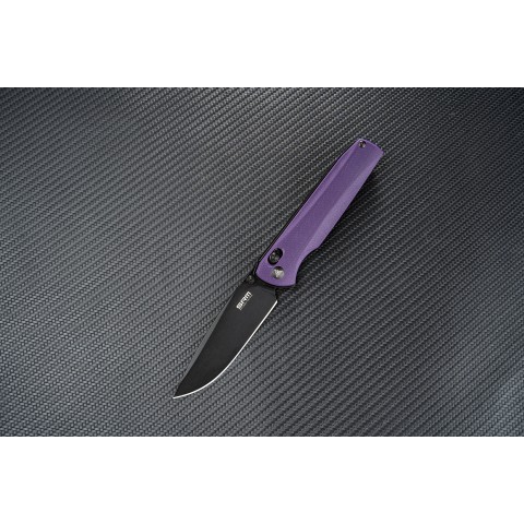 Ніж SRM Terrier 258L-GN, D2, G10, чорно-фіолетовий