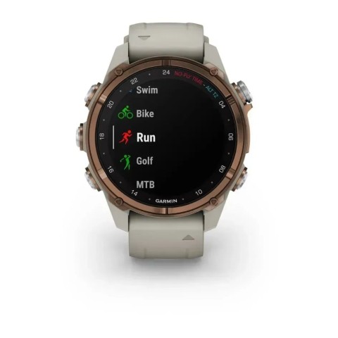 Смарт-годинник Garmin Descent Mk3i (43 мм) бронзовий PVD титановий із силіконовим ремінцем кольору французький сірий і Descent T