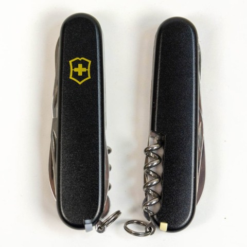 Ніж Victorinox Climber Mat 91мм,14функ,чорн мат,жовт.лого