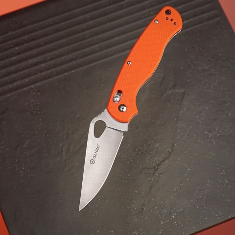 Ніж складаний туристичний Ganzo G729 (8.7 см) 440C / G10 помаранчевий