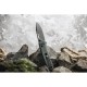 Ніж складаний туристичний Ganzo G768PT (8.8 см) D2 / G10 синьо-зелений, чорний клинок