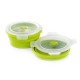 Ланчбокс складаний з кришкою-засувкою круглий зелений СИЛА (900 мл)