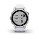 Смарт-годинник Garmin fenix 7S сріблястий з ремінцем кольору білого каменю