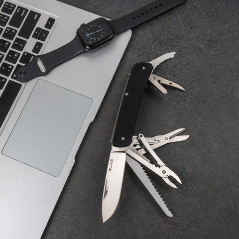 Багатофункціональний ніж Ruike Criterion L51, (8.5 см) 12C27 / G10 чорний, 23 інстр.
