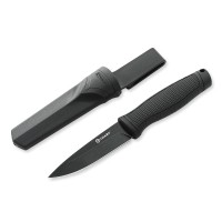 Ніж фіксований туристичний Ganzo G806BW (9.8 см) 8Cr14 / PP+TPR чорний з чохлом
