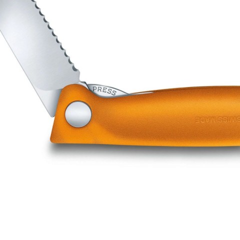 Кухонний ніж Victorinox SwissClassic Foldable Paring лезо 11см хвил. з помар. ручкою (блістер)
