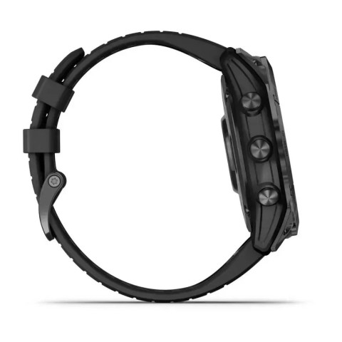 Смарт-годинник Garmin fenix 7X Pro Sapphire Solar Edition карбоново-сірий титановий DLC з чорним ремінцем