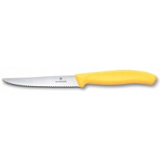 Нож кухонный Victorinox SwissClassic стейковый 11 см, серрейтор, желтый