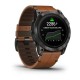 Смарт-часы Garmin epix Pro Gen 2 Sapphire Edition (51 мм) карбоново-серые титановые DLC с каштановым кожаным ремешком