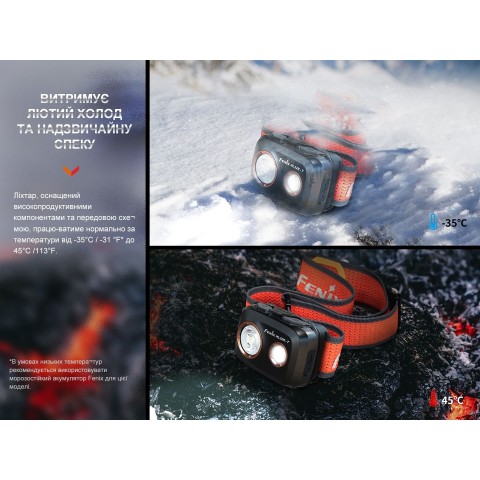 Ліхтар налобний Fenix HL32R-T червоний