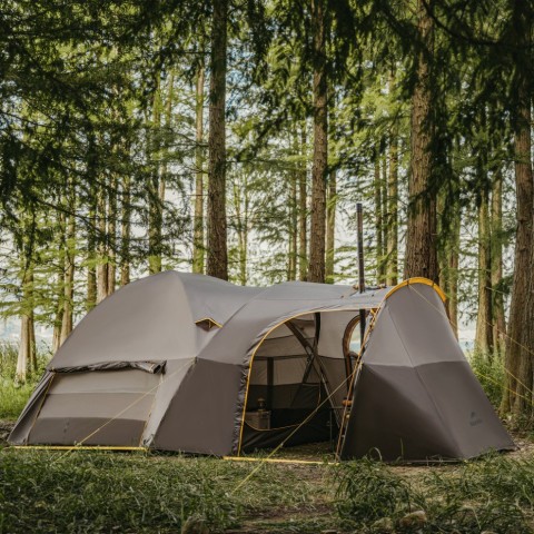 Намет шестимісний Naturehike, KOTA 6, CNK2450WS031, 75D, світло-коричневий