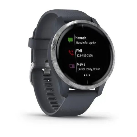 Смарт-годинник Garmin Venu синій граніт зі сріблястим безелем