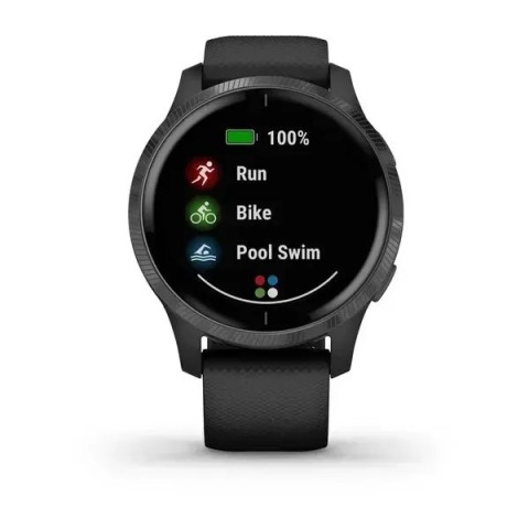 Смарт-годинник Garmin Venu чорний з сірим безелем