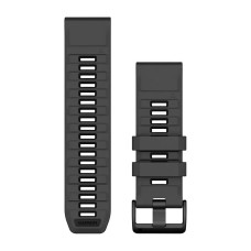 Ремешки для часов Garmin QuickFit 26 силиконовые, графитовые/черные