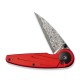 Ніж складаний туристичний Civivi Starflare, (8.4 см) Damascus / Aluminum червоний