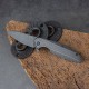 Ніж складаний туристичний Ruike P128-SB, (9.3 см) 14C28N / 3cr14n чорний