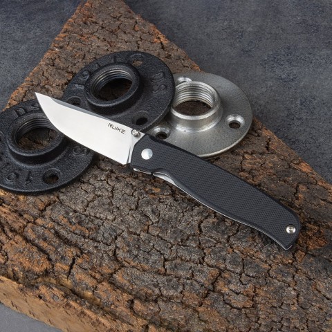 Ніж складаний кишеньковий Ruike P661-B, (7.4 см) 14C28N / G10 чорний