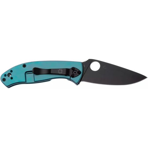 Ніж Spyderco Tenacious Titanium Black Blade, 8Cr13MoV blue