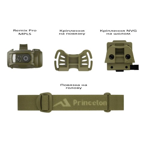 Фонарь налобный Princeton Tec Remix Pro, 300 Lumens ц:olive drab