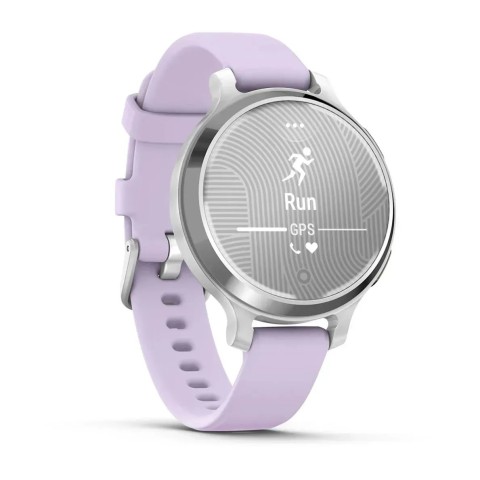 Смарт-часы Garmin Lily 2 Active серебристые с силиконовым ремешком цвета фиолетовый жасмин