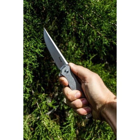 Ніж складаний туристичний Ruike P108-SF, (8.8 см) 14C28N / 3cr14n сірий
