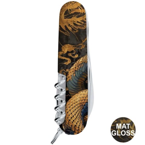 Ніж Victorinox Huntsman Zodiac 91мм,15функ ,Дерев'яна змія