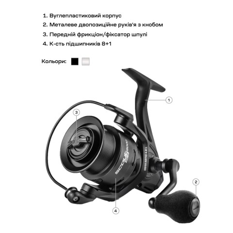 Котушка Brain Scout SE-B 6000S 8+1BB Black