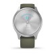 Смарт-часы Garmin vivomove Style с серебристым корпусом и торфяным ремешком