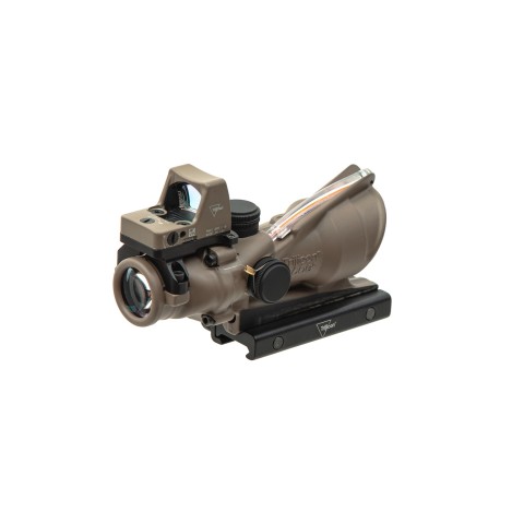Комплект TRIJICON прицел ACOG 4x32 BAC и прицел коллиматорный RMR 3.25 МОА FDE