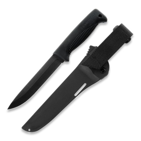 Нож Peltonen M95, покрытие cerakote black, черный, черный композитный чехол