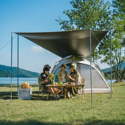 Намет тримісний автоматичний із тентом Naturehike Ango CNK2550WS010, L, коричневий