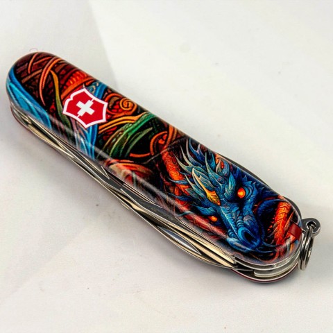 Ніж Victorinox Climber Zodiac 91мм,14функ ,Сапфіровий дракон