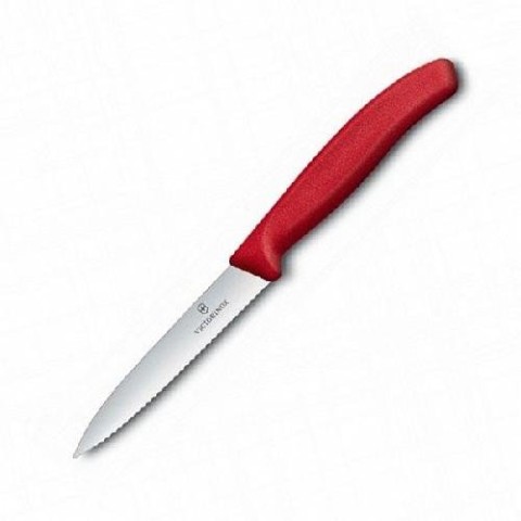 Кухонний ніж Victorinox SwissClassic Paring лезо 10см хвил. з черв. ручкою