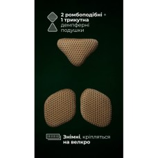 Жіночий комплект модульних демпферів для плитоноски “М4” (3 шт | Під 1 плиту | Койот) ТМ Балістика