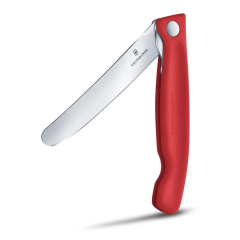 Нож кухонный складной Victorinox SwissClassic 11 см, скругленный, красный