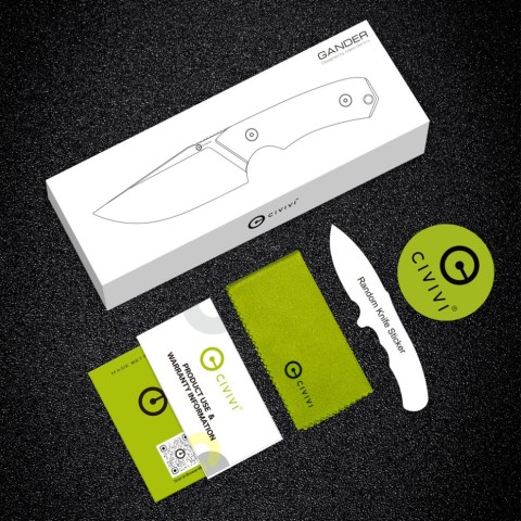 Ніж фіксований тактичний Civivi Gander, (9.2 см) 14C28N / Guibourtia Wood