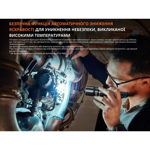 Ліхтар професійний Fenix WF25RM з магнітною зарядкою