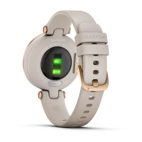 Смарт-часы Garmin Lily Sport с розово-золотистым безелем, светло-песочным корпусом и силиконовым ремешком