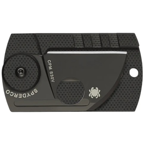 Нож Spyderco Dogtag, CPM S30V, Carbon Fiber ц:black