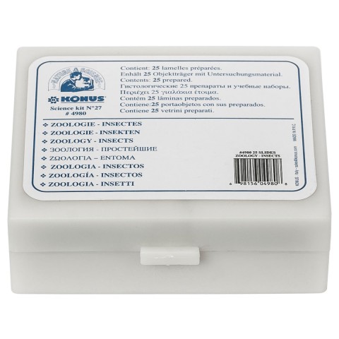 Набір мікропрепаратів KONUS Зоологія: Комахи (25 шт.)
