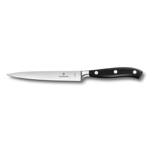 Набір кухонний Victorinox Grand Maitre Сhef's Cutlery Block 6шт з чорн. ручкою з підставкою (5 ножів, ножиці)