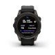 Смарт-годинник Garmin fenix 7S Pro Sapphire Solar Edition карбоново-сірий титановий DLC з чорним ремінцем